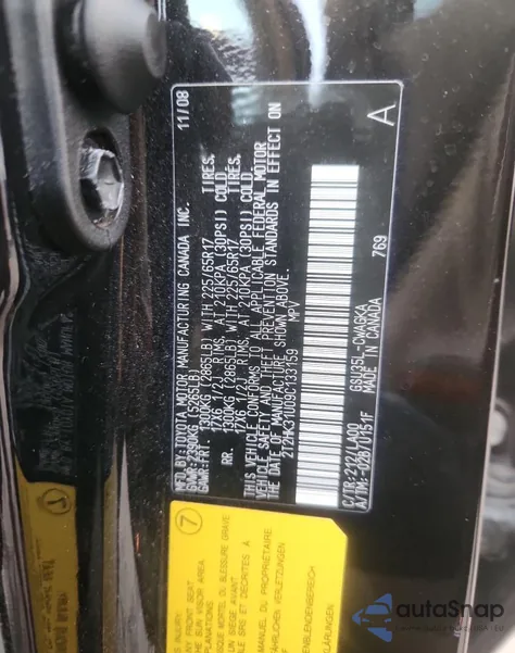 2009 Lexus Rx 350 из США, поврежденный, VIN 2T2HK31U09C133159